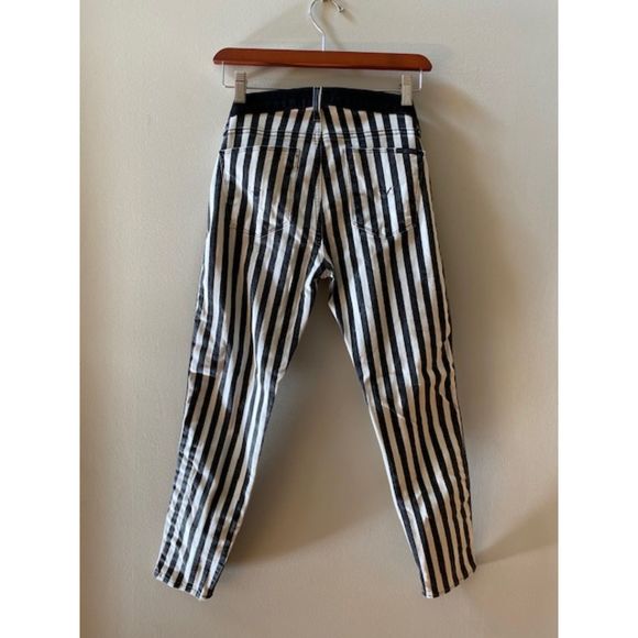 Hudson black and white striped jeans Size 27 GUC Not spots or stains - Picture 3 of 6